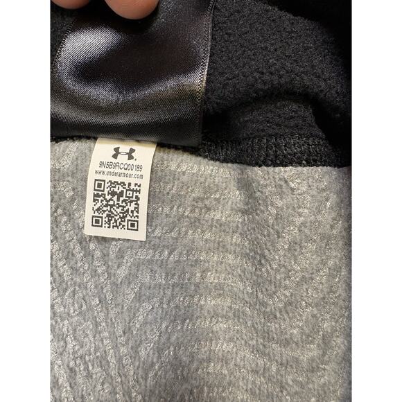 Under Armour ColdGear Men’s SM Loose Fit Fleece 1/4 Zip Pullover Gray Black - Picture 10 of 10